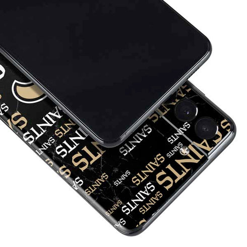 NFL New Orleans Saints Black Blast Galaxy S21 Plus 5G Skin